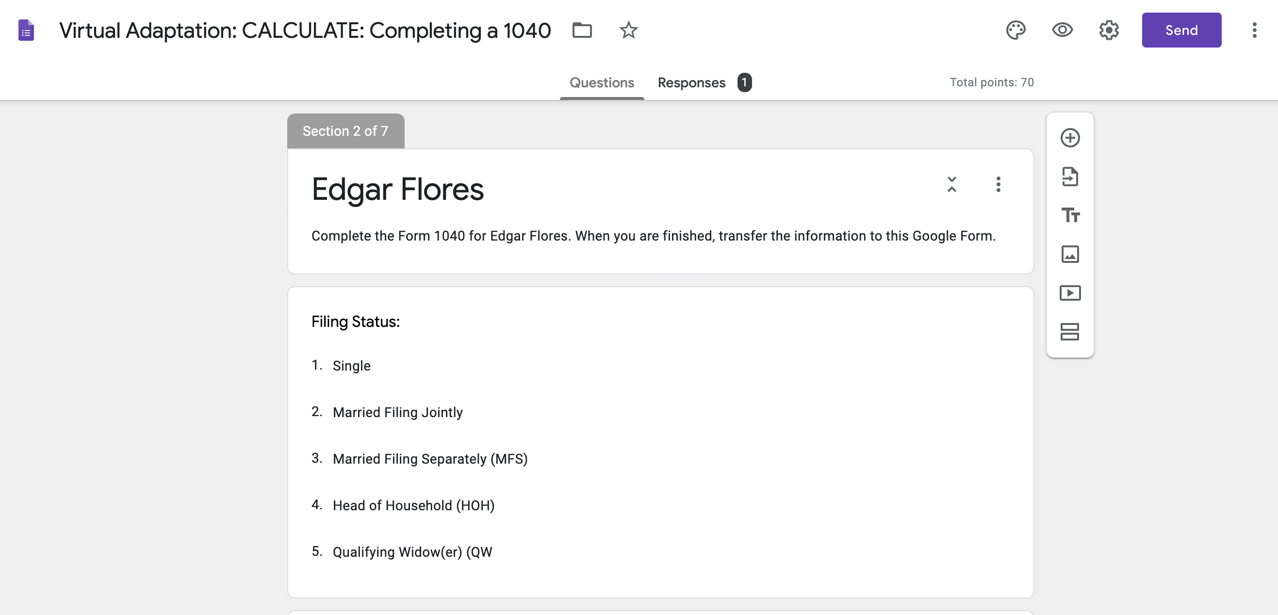 Virtual Adaptation CALCULATE Completing a 1040 Blog